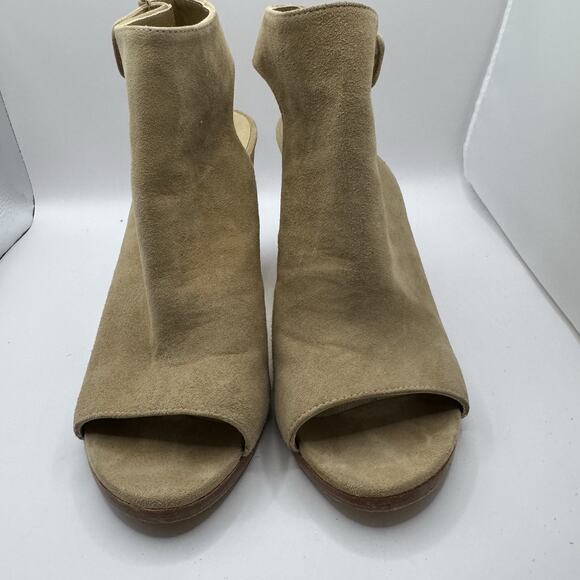Stuart Weitzman Tan Suede Ankle Booties Chunky High Heels Womens Size 6.5 - Picture 12 of 12